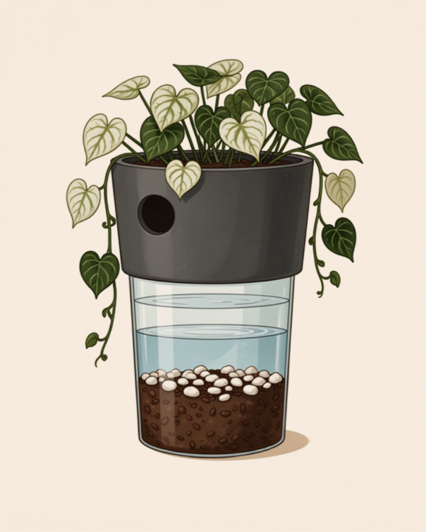 Money Plant N'Joy in Self-Watering Pot