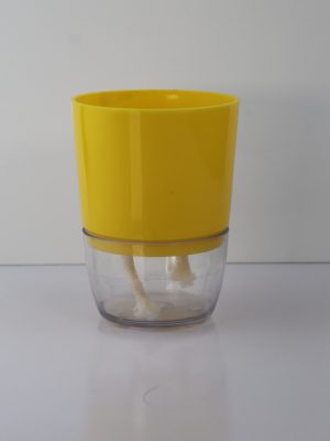 Yellow Self-Watering Tabletop Pot — Pot Only