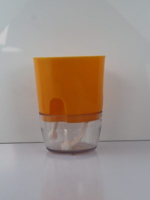 Orange Self-Watering Tabletop Pot — Pot Only