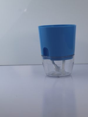 Blue Self-Watering Tabletop Pot — Pot Only