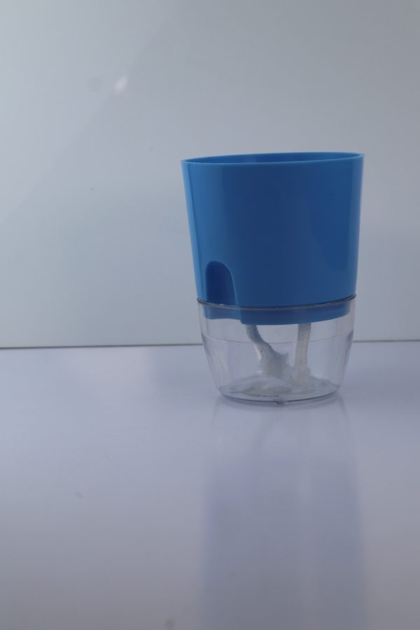 Blue Self-Watering Tabletop Pot — Pot Only