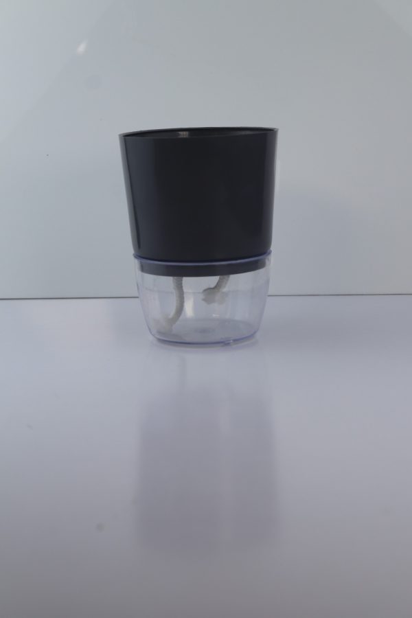 Black Self-Watering Tabletop Pot — Pot Only