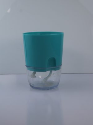 Turquoise Self-Watering Tabletop Pot — Pot Only