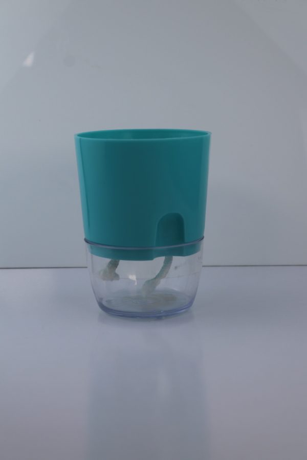 IMG_9143 Turquoise Self-Watering Tabletop Pot — Pot Only