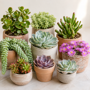 Succulent plants for desks balconies and sunny windows in Pakistan